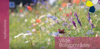 Forside af AlmenHæftet Vilde Boligområder med blomster i mange farver