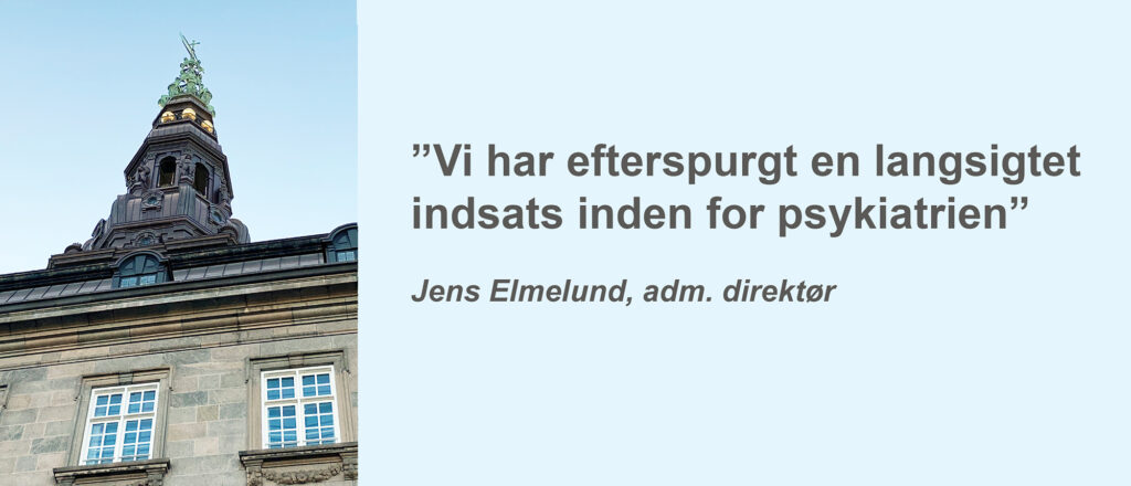 Billede af Christiansborg med citat af Jens Elmelund