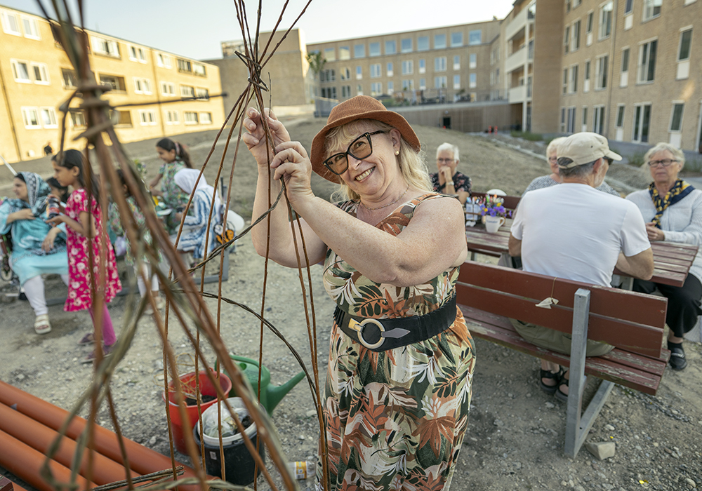 Billeder fra indvielse af haverne i Tingbjerg